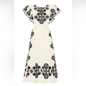 Sea New York Manuela Cream Apron Dress